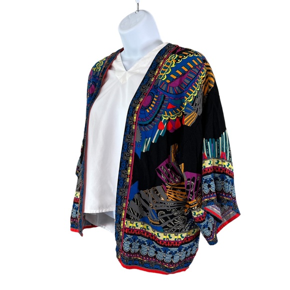 Flying Tomato Boho Open Front Lightweight Blazer Kimono Sleeve Womens Size M - Picture 2 of 4